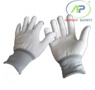 Găng tay thun không phủ PU (Màu trắng) Size L (không viền)
